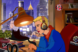 make you into the lofi girl with a looped video animation