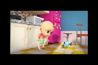 3d cartoon animation and character rigging for kids, blender maya