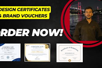do professional certificate design and customize vouchers