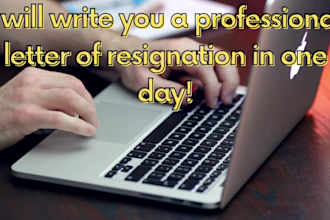 write your letter of resignation