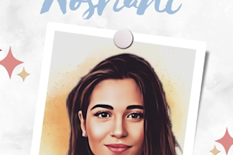 make birthday wishes post with cartoon caricature