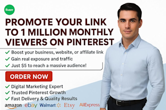 promote your website or link on my 1m monthly view pinterest