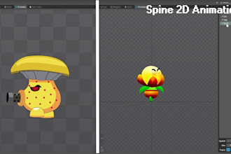 do 2d spine character animation for unity