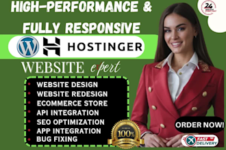 create hostinger website custom wordpress website design zapier automation