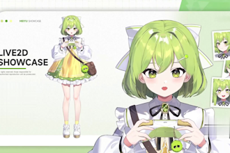 draw live2d vtuber model, live 2d rigging, vtuber model, vtuber commission