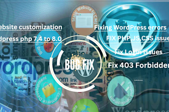 fix wordpress bugs, responsive issues, plugins and widgets