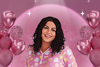 create personalized custom minimalist birthday cards videos animations cartoons