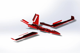 do 3d printed cad model of a fixed wing uav using solidworks