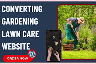 design highly converting gardening lawn care landscaping farming agric website
