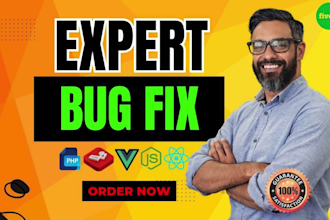 fix bugs and errors in your PHP laravel, mysql react or website development