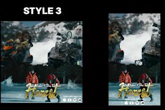 edit instagram music video preview teaser and add banners within 1 day