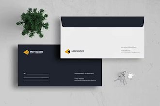 design professional stationary business card, letterhead, envelope
