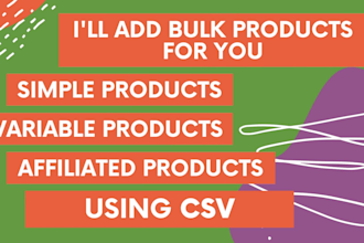 upload products or import products in shopify, woocommerce using CSV