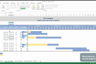 create  gantt charts by using ms excel tips