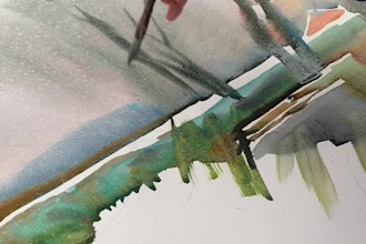 do original watercolor illustration by hands