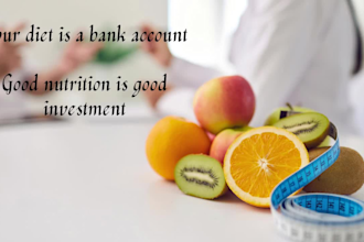be your nutritionist creating customized meal plan, diet plan