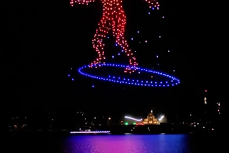 do 3d drone show animation,3d drone video,3d vfx animation