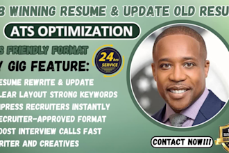 create job winning resume or update old one to modern professional format