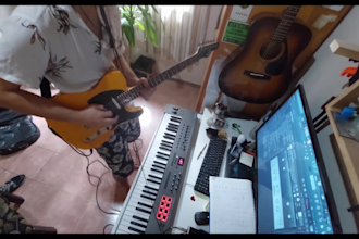 record an original groovy bassline for your next song