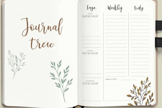 design journal planner workbook design lead magnet ebook cover kdp fillable pdf
