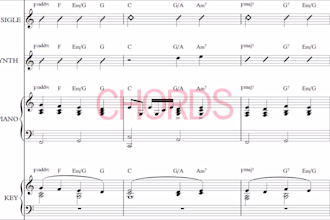 do a transcription and create the sheet music of any song