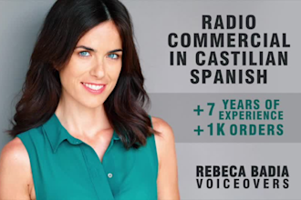 record your radio or TV commercial in castilian spanish
