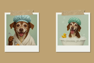 create custom ai generated dog portraits in fun and creative styles