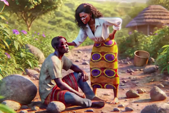do unique ai video art for african folktales story for youtube video