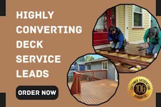 generate deck patio construction repair lead deck contractor installations leads