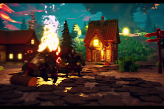 design stylized 3d game environment, characters, landscape design, props, assets