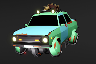 make 3d low poly game props