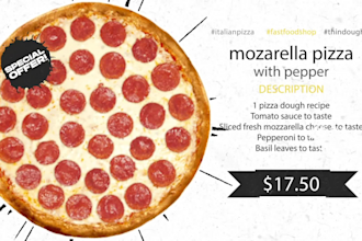 design food menu, board menu, flyer or motion