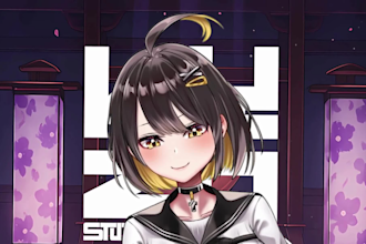 draw and rig a live2d vtuber model with anime style for vtube studio