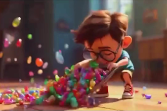create disney pixar style 3d cartoon animation with ai storytelling