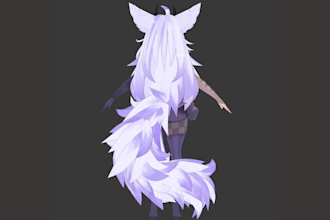 custom 3d vtuber model vrchat avatar and rigging for streaming vrchat and vtuber
