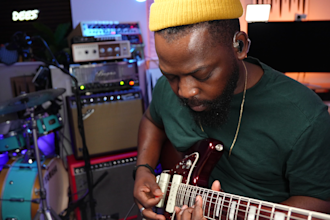play christian  worship guitar or bass in 24hrs