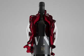 3d wine animation 3d wine beverage wine model 3d bottle design wine ads cgi