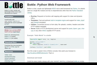 provide web API using popular python web framework