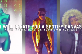 make a spotify canvas with animations or your own footage
