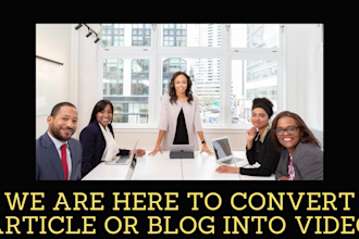 convert an article or blog into a stunning video with voice over