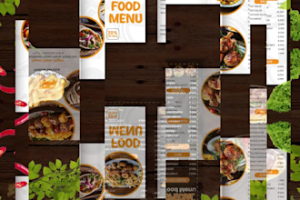 make company profile,resturent menu and brochure