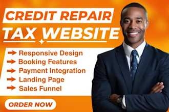 design credit repair website finance tax insurance accounting loan landing page