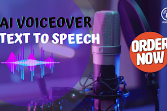 create ai voiceover and text to speech in any character