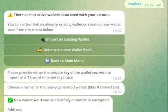 build telegram or discord bot with blockchain integration like unibot
