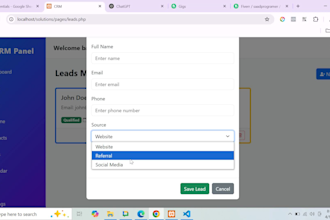 develop a custom CRM system in core PHP with mysql