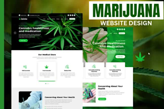 create a legal cannabis or dispensary website with ecommerce and SEO