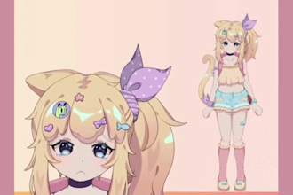rig live2d vtuber model 2d vtuber model 3d vtuber commission