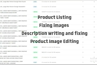 add products or handle shopify product listing and upload