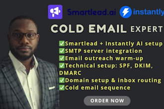 setup cold email marketing outreach using smartlead and instantly ai SMTP server