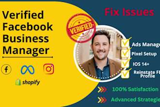 fix and create facebook business manager and ad account